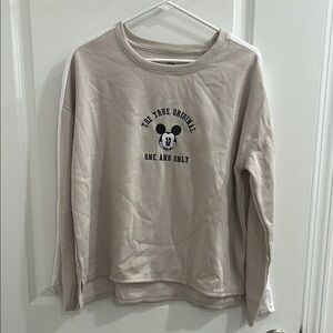 Beige Disney Mickey Mouse Sweatshirt